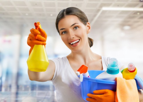 Cleaning team carrying out a deep clean in a property interior