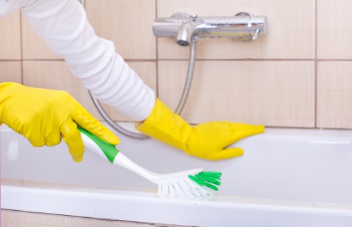 Kennington carpet cleaning equipment used for stain removal on a hallway rug