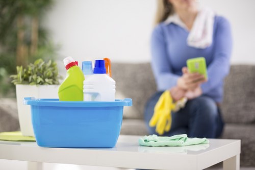 Eco-friendly cleaning materials used by cleaners in Kennington